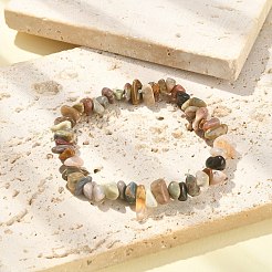 Braccialetti elasticizzati con perline di agata naturale dell'Alashan&nbsp;BJEW-JB09476-03