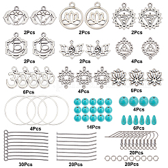 DIY-Sets zur Herstellung baumelnder Chakra-Ohrringe&nbsp;DIY-SC0019-72