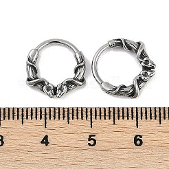 Creolen aus chirurgischem Edelstahl 316 mit Schlangenmotiv&nbsp;EJEW-G416-20AS