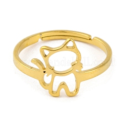 Anello regolabile in acciaio inossidabile 201 per donna&nbsp;RJEW-D082-01I