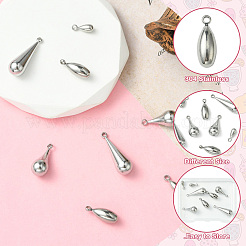 8 Stück 4 Stile 304 Edelstahlanhänger&nbsp;STAS-CJ0002-84