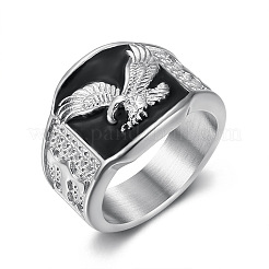 Anillos de dedo de acero inoxidable 304 y esmalte para hombres&nbsp;FS-WG4515C-08