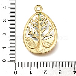 Pendentifs en émail et acier inoxydable 304 avec placage ionique (IP)&nbsp;STAS-I313-03C