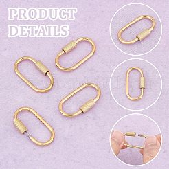4 Stück 4 Stil 304 Edelstahl Schraubkarabiner Schloss Charms&nbsp;STAS-UN0029-89