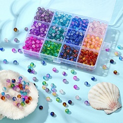 840 Stück 12 Farben sprühlackierte Knistern Glasperlen&nbsp;CCG-YW0001-11