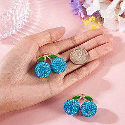 2 breloque cerise en alliage&nbsp;FIND-TA0009-30B