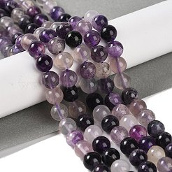 Natürliche lila Fluorit Perlen Stränge&nbsp;G-P530-B08-03