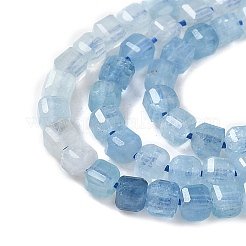 Natürliche Aquamarin-Farbverlaufsperlenstränge&nbsp;G-G271-F01-3x3mm