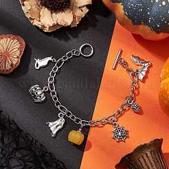 Halloween-Thema 304 Edelstahl-Charm-Armbänder für Frauen&nbsp;BJEW-JB10754