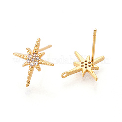 Messing micro pave zirkonia-ohrstecker-Zubehör&nbsp;KK-N263-23G