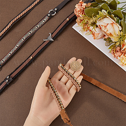 4 Stück 4 Stile ethnischer Stil Kunstleder verstellbares Hutband&nbsp;AJEW-CP0007-19