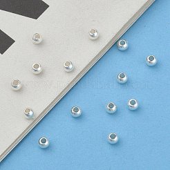 Perles d'espacement rondes en laiton plaquées sur crémaillère&nbsp;X1-KK-I601-3mm-S-RS