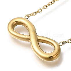 Collane a catena con ciondolo infinito in acciaio inossidabile 304 per donna&nbsp;NJEW-H046-05G