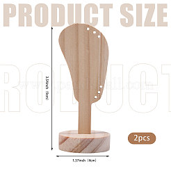 2 Stück Desktop-Ohrring-Organizer aus Holz in Ohrform&nbsp;ODIS-CA0001-32A
