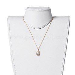 Collana con pendente in ottone con zirconia cubica&nbsp;NJEW-JN02313