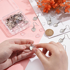 DIY-Sets zur Herstellung von herzförmigen Ohrhängern aus Edelstahl 304&nbsp;EJEW-UN0003-34