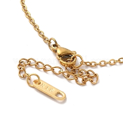 Collana pandant in acciaio inossidabile 304 per uomo e donna&nbsp;NJEW-O126-02G-01