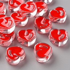 Abalorios de acrílico esmalte transparente&nbsp;TACR-S155-004