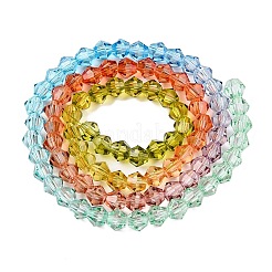 Hilos de cuentas de vidrio con pintura para hornear de color degradado&nbsp;X1-DGLA-A039-T6mm-A015