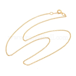 1/20 collar de cadena rolo chapado en oro de 14k para mujeres y hombres&nbsp;NJEW-Z068-09G