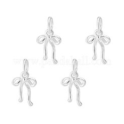 4 Stück 925 Sterlingsilber-Schleifenanhänger&nbsp;STER-PH0003-40