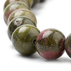 Chapelets de perles en unakite naturelle&nbsp;G-S259-14-8mm