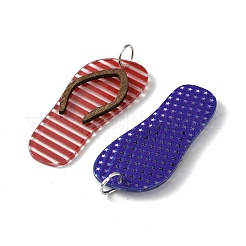 Flip-Flop aus transparentem Acryl mit Anhängern aus Pappelholz&nbsp;FIND-G069-01