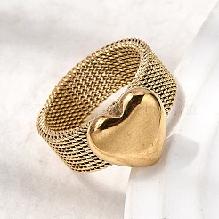 Fingerringe aus 304 Edelstahl für Damen&nbsp;RJEW-K258-11G