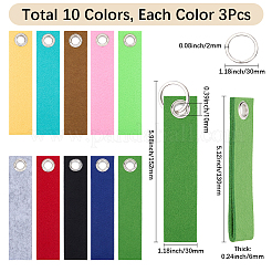 30 llavero de tela no tejida de 10 colores&nbsp;KEYC-SP0001-65