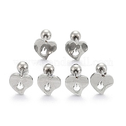 Anlaufgeschützte 201 Edelstahl Barbell Knorpel Ohrringe&nbsp;LS-EJEW-R147-36