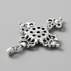 Legierung strass hängen snap basis anhänger&nbsp;FIND-WH0145-76A