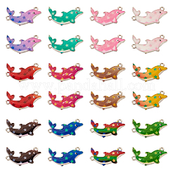 48 stücke 12 farben legierung emaille verbinder charms&nbsp;ENAM-TA0001-60