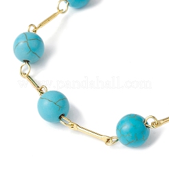 Natürliches und synthetisches Kettenarmband mit gemischten runden Perlen&nbsp;BJEW-JB09970