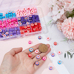 240 Stück 6 Farben handgefertigte Polymer Clay Perlen&nbsp;CLAY-PA0001-38