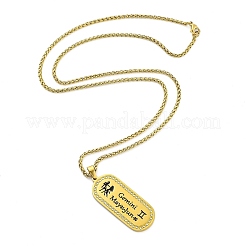 Costellazione 304 acciaio inossidabile micro pavé zirconi cubici trasparenti ciondolo catena grano collane per donne uomini&nbsp;LS-NJEW-U007-01E