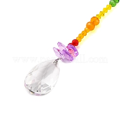 Sonnenfänger-Anhänger aus Glas und Eisen&nbsp;HJEW-K047-02P-03