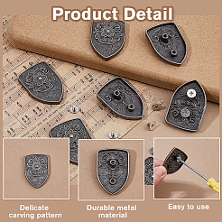 10 rivet décoratif en alliage&nbsp;BUTT-FH0001-028B