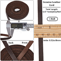 Cordon plat en cuir de vachette de 5 m&nbsp;WL-GF0001-22B-02