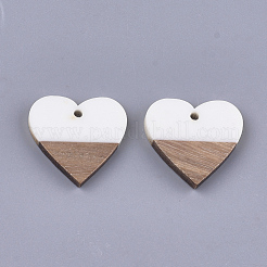 Pendentifs en bois de résine et de noyer&nbsp;X-RESI-S358-81G