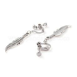 5 paio di set di orecchini di piume in lega di stile tibetano 5 stili&nbsp;EJEW-JE04454