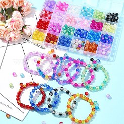DIY-Sets zur Schmuckherstellung für Armbänder aus runden Glasperlen&nbsp;DIY-YW0010-59