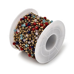 Cadenas de eslabones redondos de vidrio de acero inoxidable 304 hechas a mano&nbsp;CHS-L032-08G-03