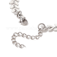Gliederarmband aus Naturperlen mit 304 Edelstahl-Kornketten für Damen&nbsp;BJEW-TA00214