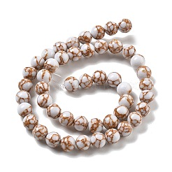 Fili di perle turchesi linea oro sintetico&nbsp;G-A255-A03-01C