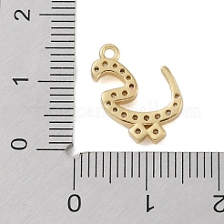 Placage de crémaillère en laiton micro pavé pendentifs en zircone cubique claire&nbsp;KK-A224-03O-G