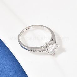 Bagues en laiton avec micro pavé de zircone cubique pour femmes&nbsp;RJEW-B153-01P