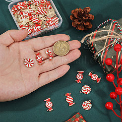 64 stücke 8 stile weihnachten thema legierung emaille anhänger&nbsp;ENAM-CA0001-88