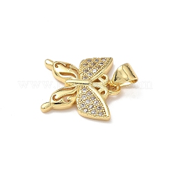 Breloques en laiton avec zircone cubique de micro pave&nbsp;KK-Q068-09B-G