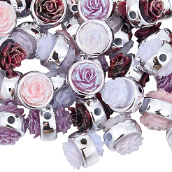 50pcs 5 couleurs perles acryliques opaques&nbsp;MACR-SC0002-51