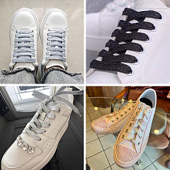 3 paire de lacets en polyester bicolore&nbsp;AJEW-TA0002-36A